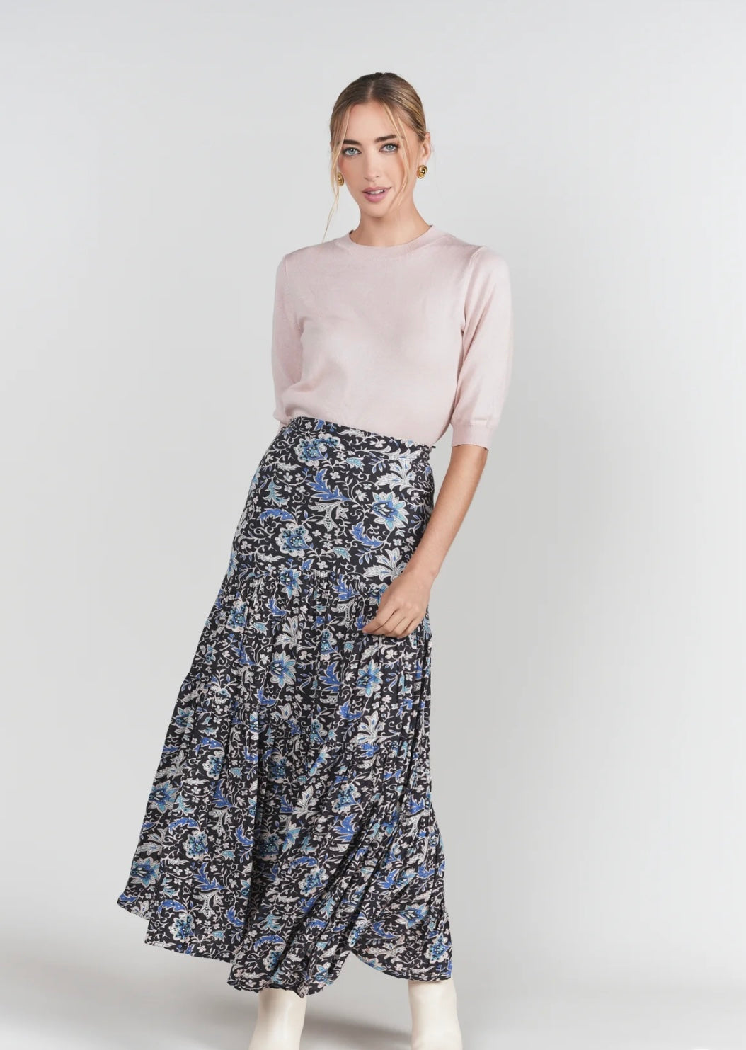 Adina LV Tiered Maxi Skirt - Turkish Floral