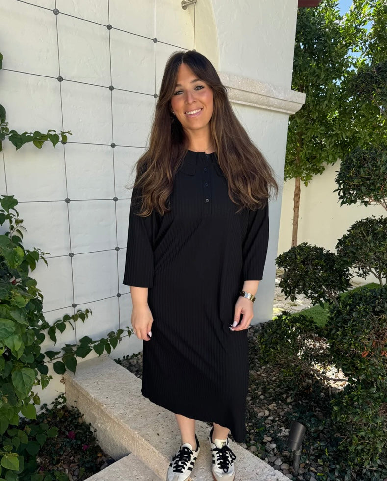 DRAMA NYC PLUS Beverly Ribbed Dress- 5 Colors
