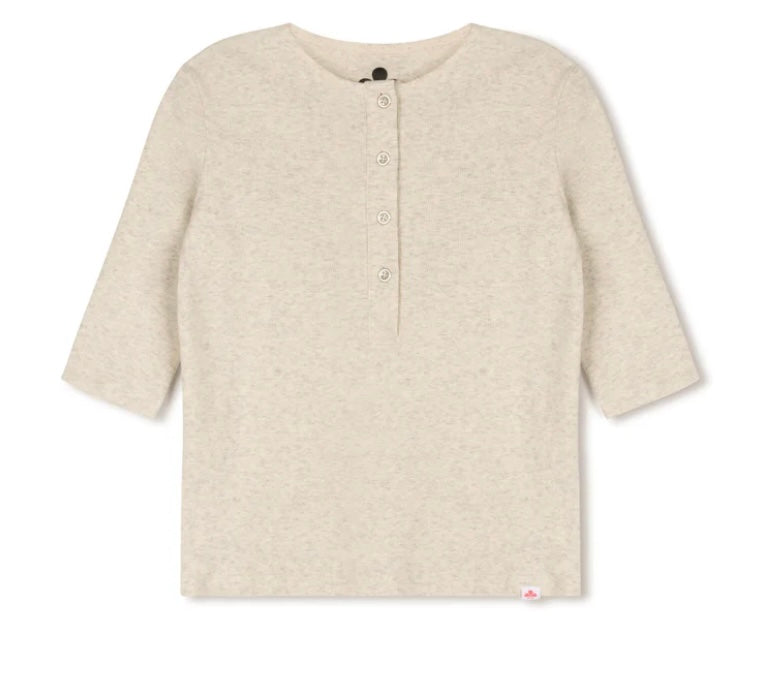 GIRLS RIBBED HENLEY TSHIRT - 4 Colors