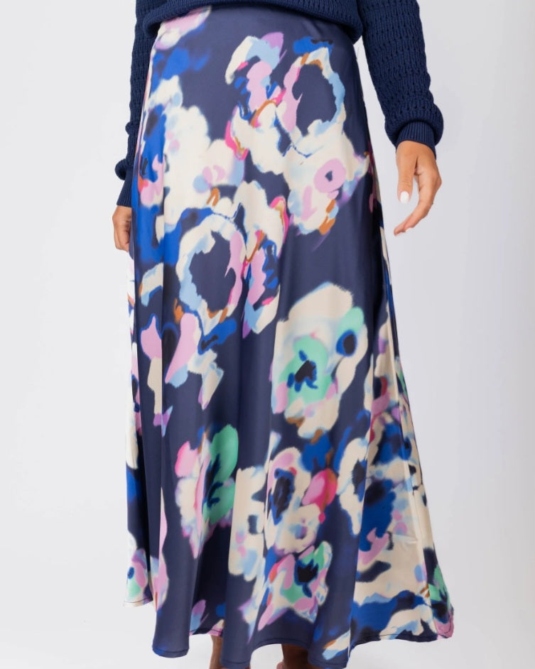 Yakira Bella Dakota Skirt (Navy Multi)