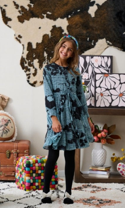 Porter Light Blue Floral Print Dress 2248