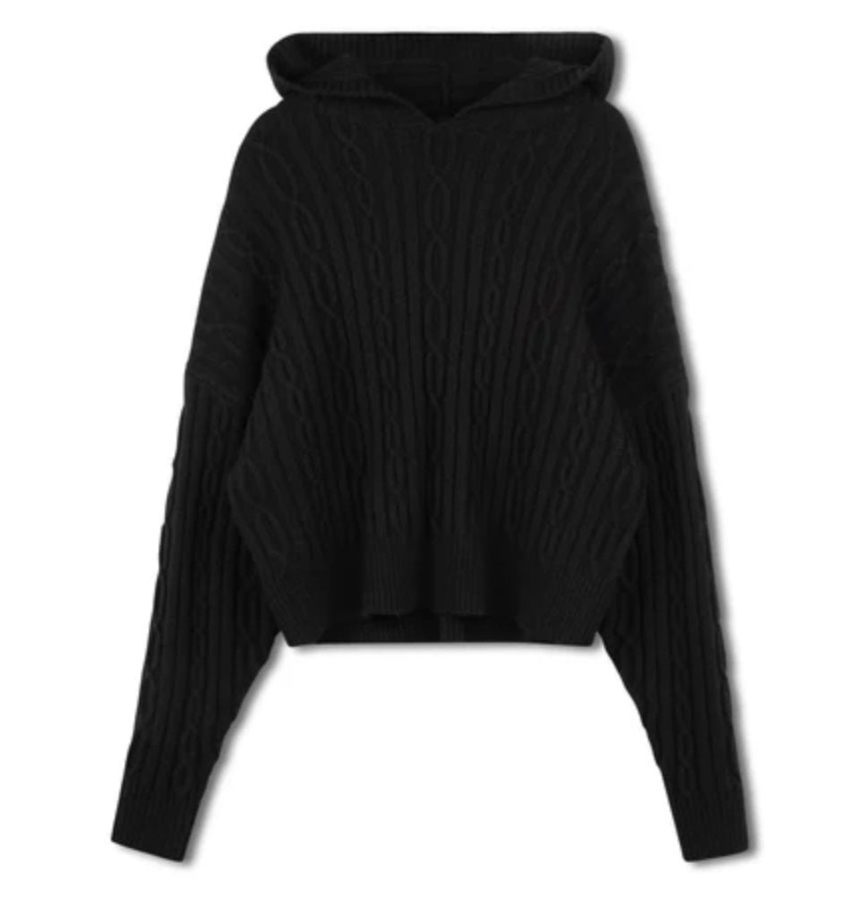 Point Brushed Cable Hoodie