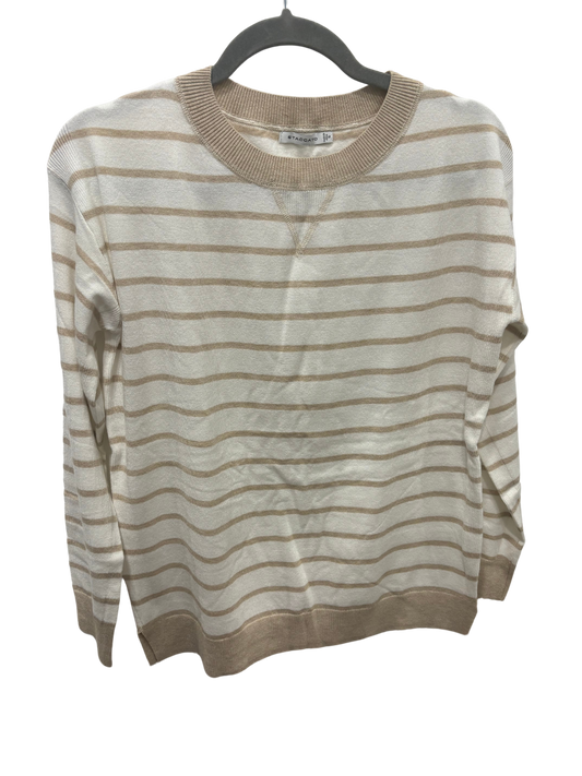 Beige and White striped sweater