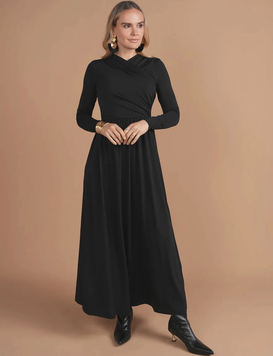 Bliss Crossover Overlay Maxi Black Jersey