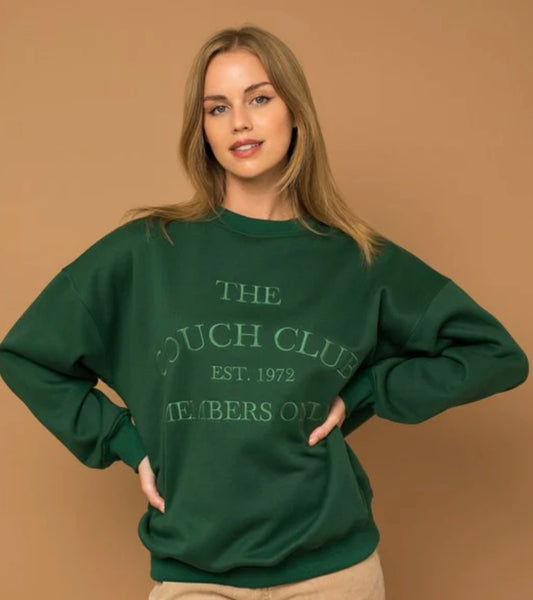 Couch Club Sweatshirt - Hunter Green