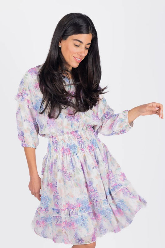 YAKIRA BELLA OLIVIA DRESS (PURPLE) 39"