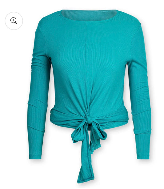 POINT WRAP TOP OCEAN TEAL