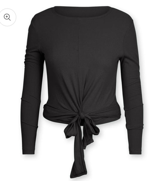 POINT WRAP TOP BLACK