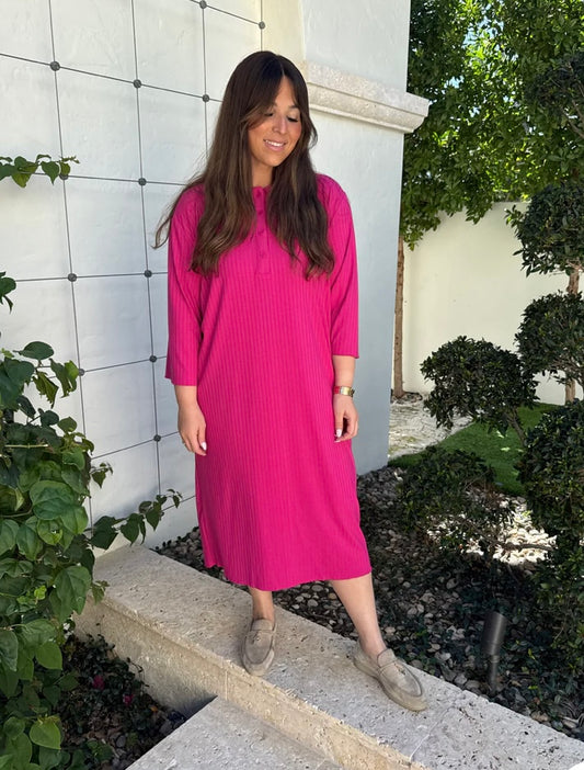 DRAMA NYC PLUS Beverly Ribbed Dress- 5 Colors