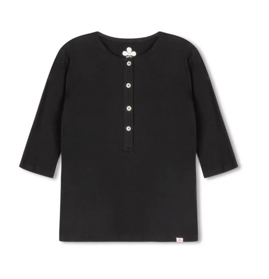 GIRLS RIBBED HENLEY TSHIRT - 4 Colors
