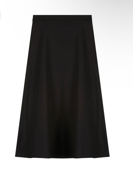 THREE BOWS CAMP SKIRT MAXI - BLACK