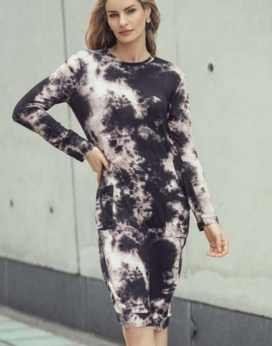 Japparel Alice Dress - Pink/Charcoal